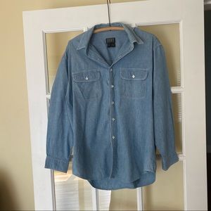 DKNY Denim Button Down Top Vintage
